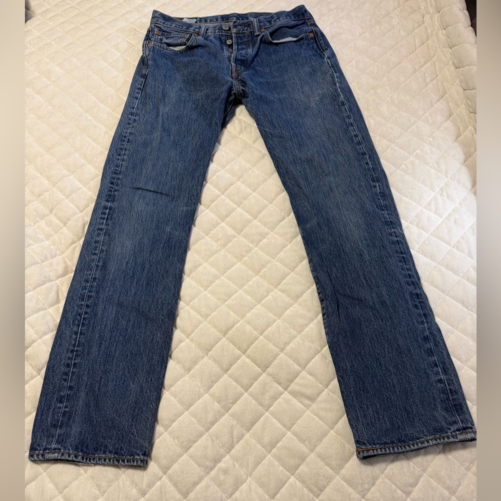 Levi's Blue Denim Jeans with Tan Label